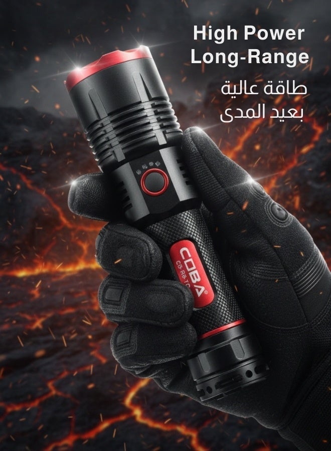 TG 2000M Super Bright USB Rechargeable LED Flashlight - Image 4